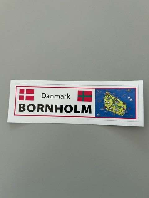 Bornholm klistermærke aflangt